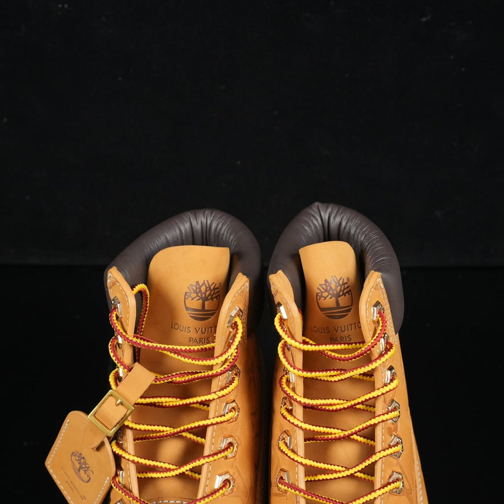 Timberland 6-Inch Design-Inspired - "LV Monogram" Wheat - TIM-LVMONOWHEAT-004 - Sole Revival and Redemption LLC