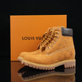 Timberland 6-Inch Design-Inspired - "LV Monogram" Wheat - TIM-LVMONOWHEAT-004 - Sole Revival and Redemption LLC