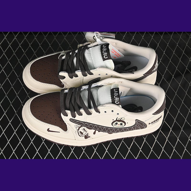 Jordan 1 Low Design-Inspired - Travis Scott "Labubu" Brown Fantasy Tributes  - AJ1-TSLABBRN