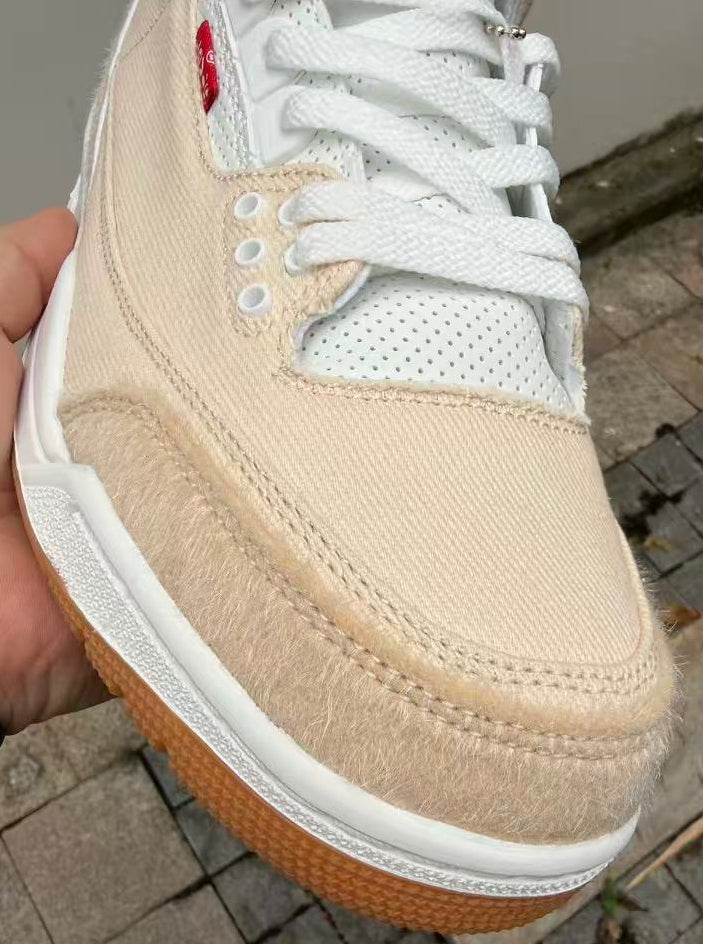 329 — Jordan 3 “Levi’s Canvas/Denim & Horsehair” — Tribute Customs