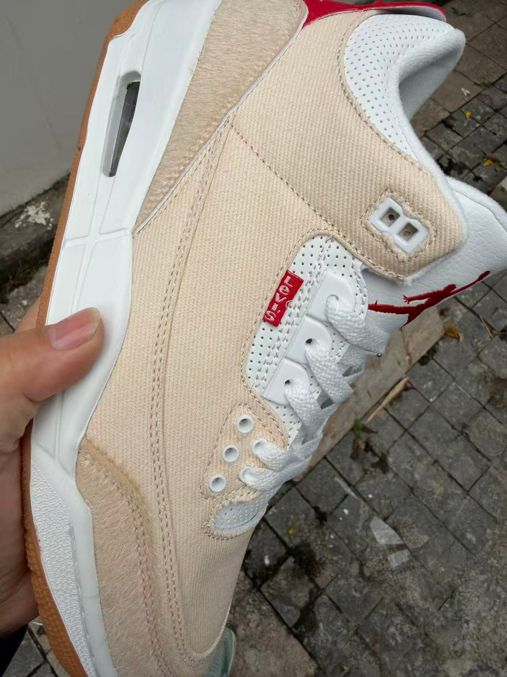329 — Jordan 3 “Levi’s Canvas/Denim & Horsehair” — Tribute Customs