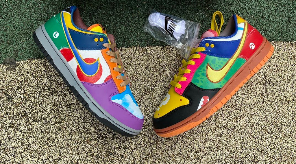 SBDNK‑013 — Nike SB Dunk Low “Mario Bros Mashup” — Multi‑Color — Design‑Inspired