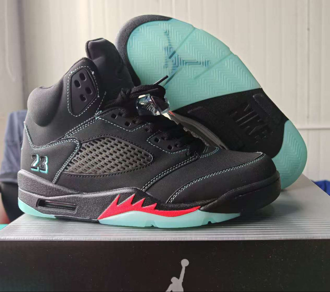 Air Jordan 5 Design Inspired "Miami Nights=" — Tribute Build — AJ5-536