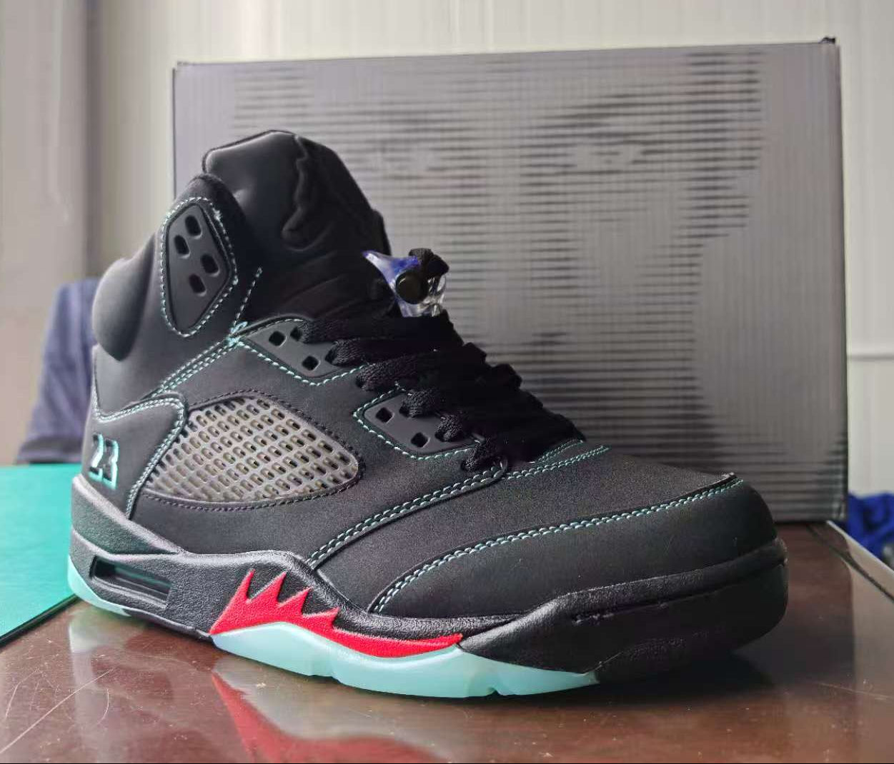 Air Jordan 5 Design Inspired "Miami Nights=" — Tribute Build — AJ5-536