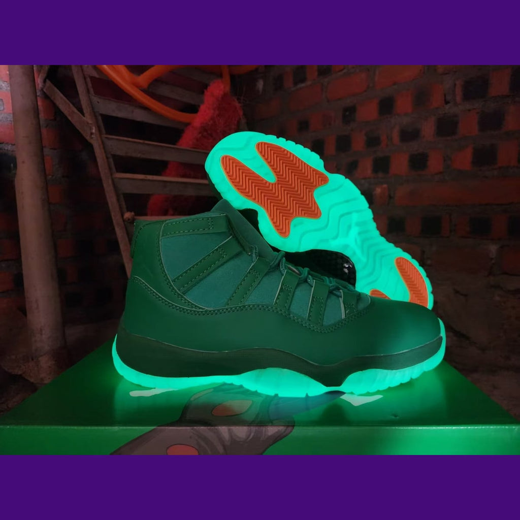 Jordan 11 Design-Inspired - "Monstars" - "Green Screen" - AJ11-MNSTARS-1142 - Sole Revival and Redemption LLC