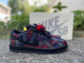 SBDNK‑014 — Nike SB Dunk Low “Nardwuar” — Tartan/Black/Multicolor — Design‑Inspired