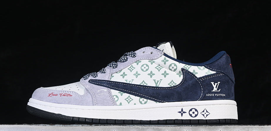 Jordan 1 Low Design-Inspired - "Travis Scott" "Navy LV" - TS-NAVYLV-071