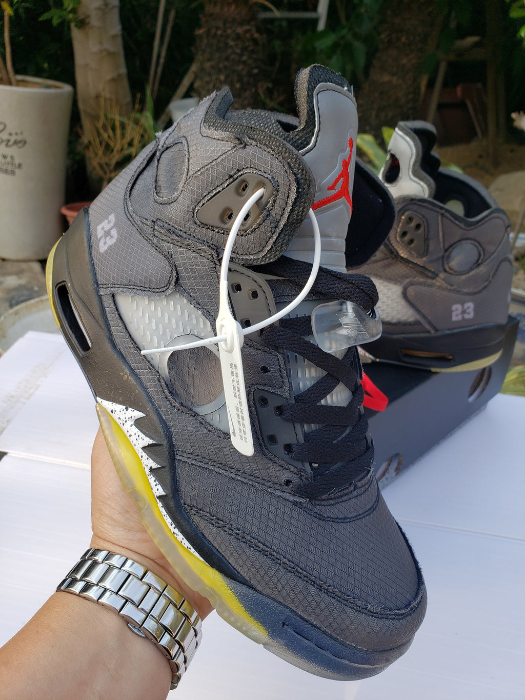 510 — Jordan 5 “Off‑White Black” — Design‑Inspired Sneaker