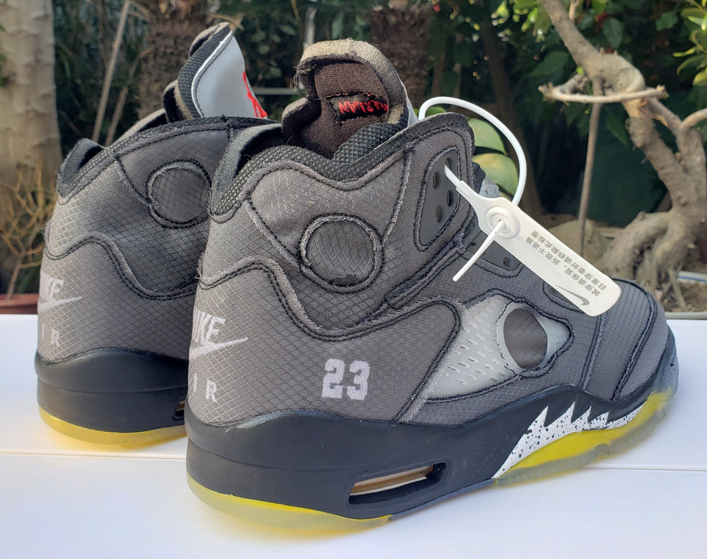 Jordan 5 – Design-Inspired "Off-White" "Black" Custom Tribute Build AJ5-OFFWHITEBLACK-510