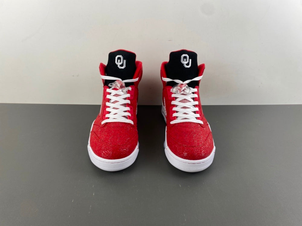 Jordan 5 Design-Inspired - "Sooners PE" "Varsity Red" Custom Tribute - AJ5-SOONPE-529C