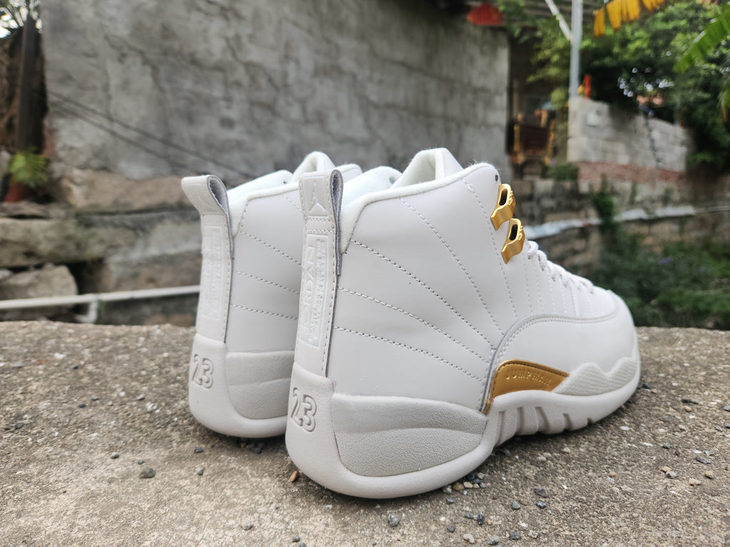 1210 — Jordan 12 “OVO” — White/Gold — Design‑Inspired