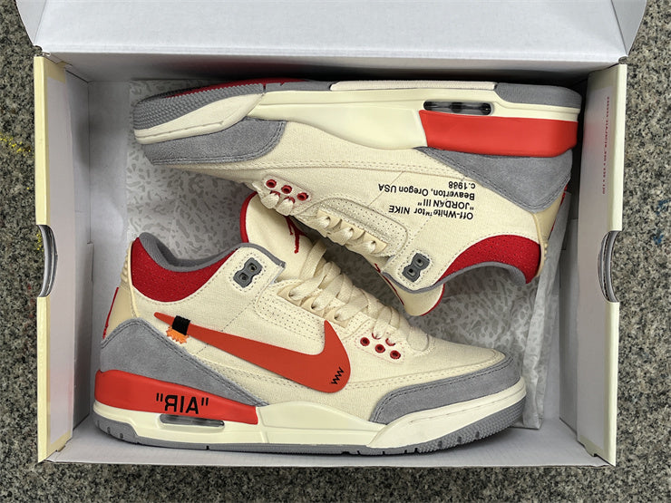 Jordan 3 – Design‑Inspired "Off‑White Canvas" Fantasy Collab Build AJ3‑OWCNVS‑344