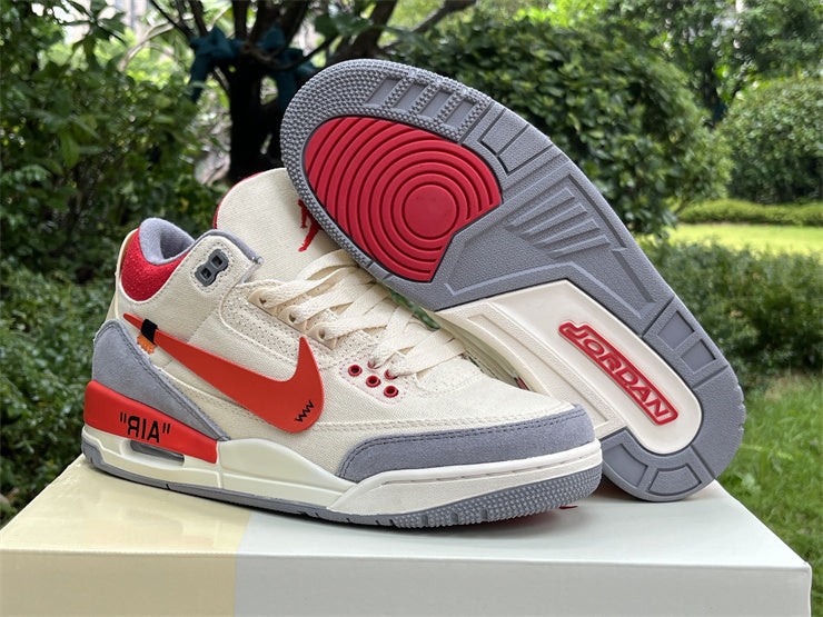 Jordan 3 – Design‑Inspired "Off‑White Canvas" Fantasy Collab Build AJ3‑OWCNVS‑344