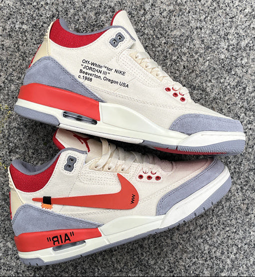 Jordan 3 – Design‑Inspired "Off‑White Canvas" Fantasy Collab Build AJ3‑OWCNVS‑344