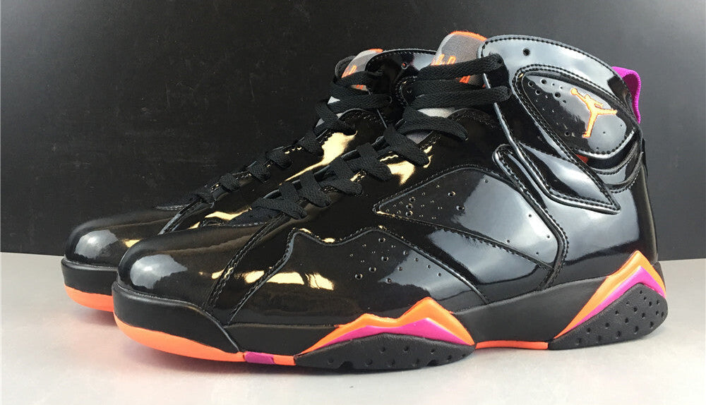 708 — Jordan 7 “Black Patent Citrus” — Design‑Inspired