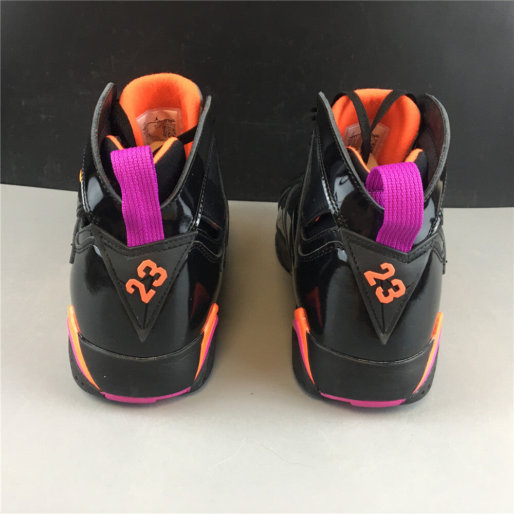 708 — Jordan 7 “Black Patent Citrus” — Design‑Inspired