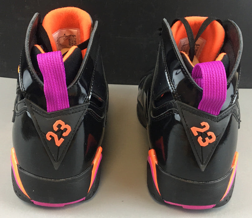 Jordan 7 — Design‑Inspired “Black Patent Citrus” Custom – Tribute Build AJ7‑BLACKPATENTCITRUS‑708