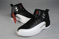 1211 — Jordan 12 “Playoff” — Black/White — Design‑Inspired