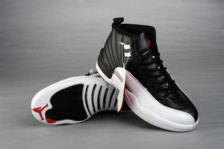 1211 — Jordan 12 “Playoff” — Black/White — Design‑Inspired