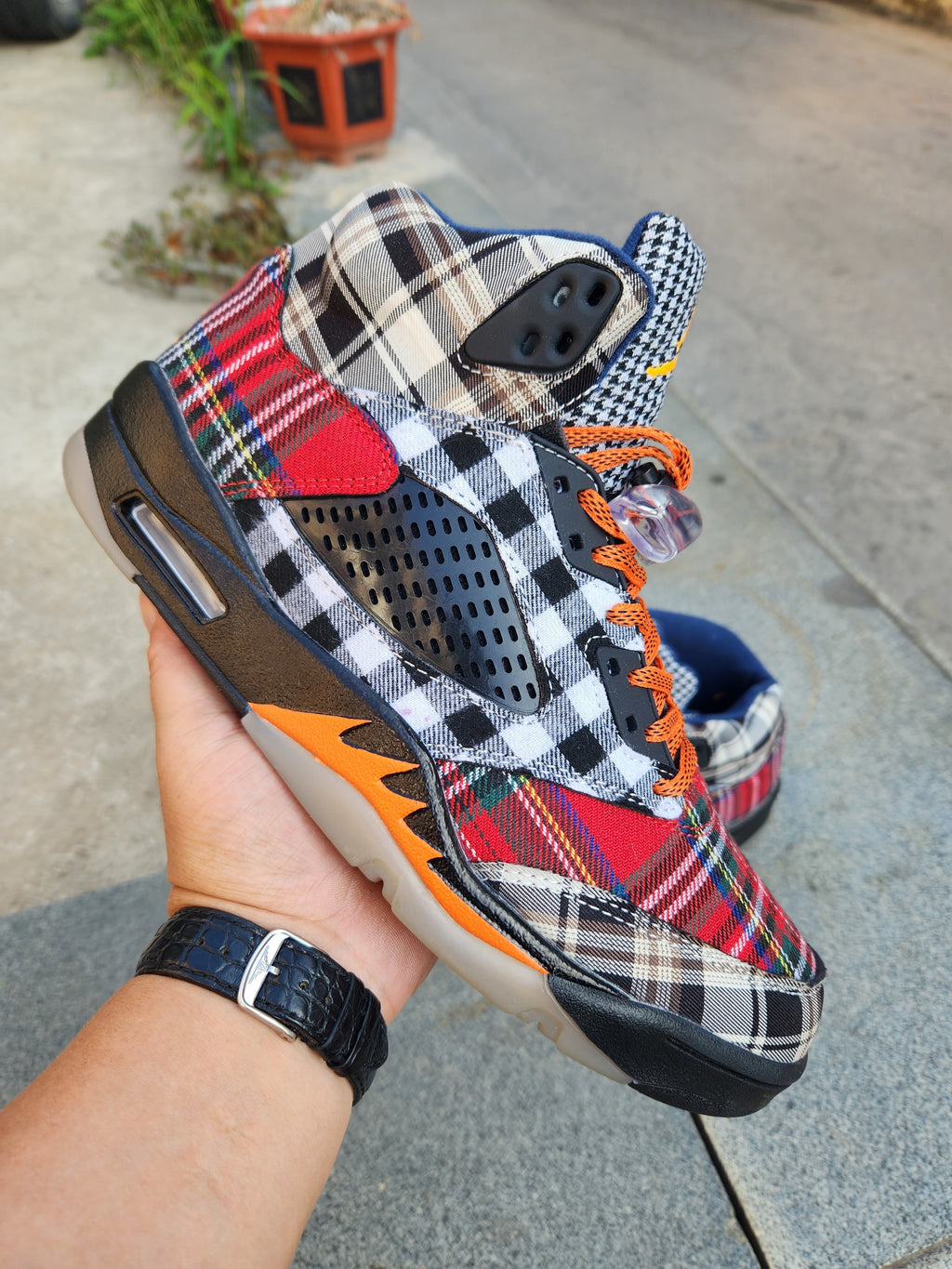 512 — Jordan 5 “Plaid” — Design‑Inspired Sneaker