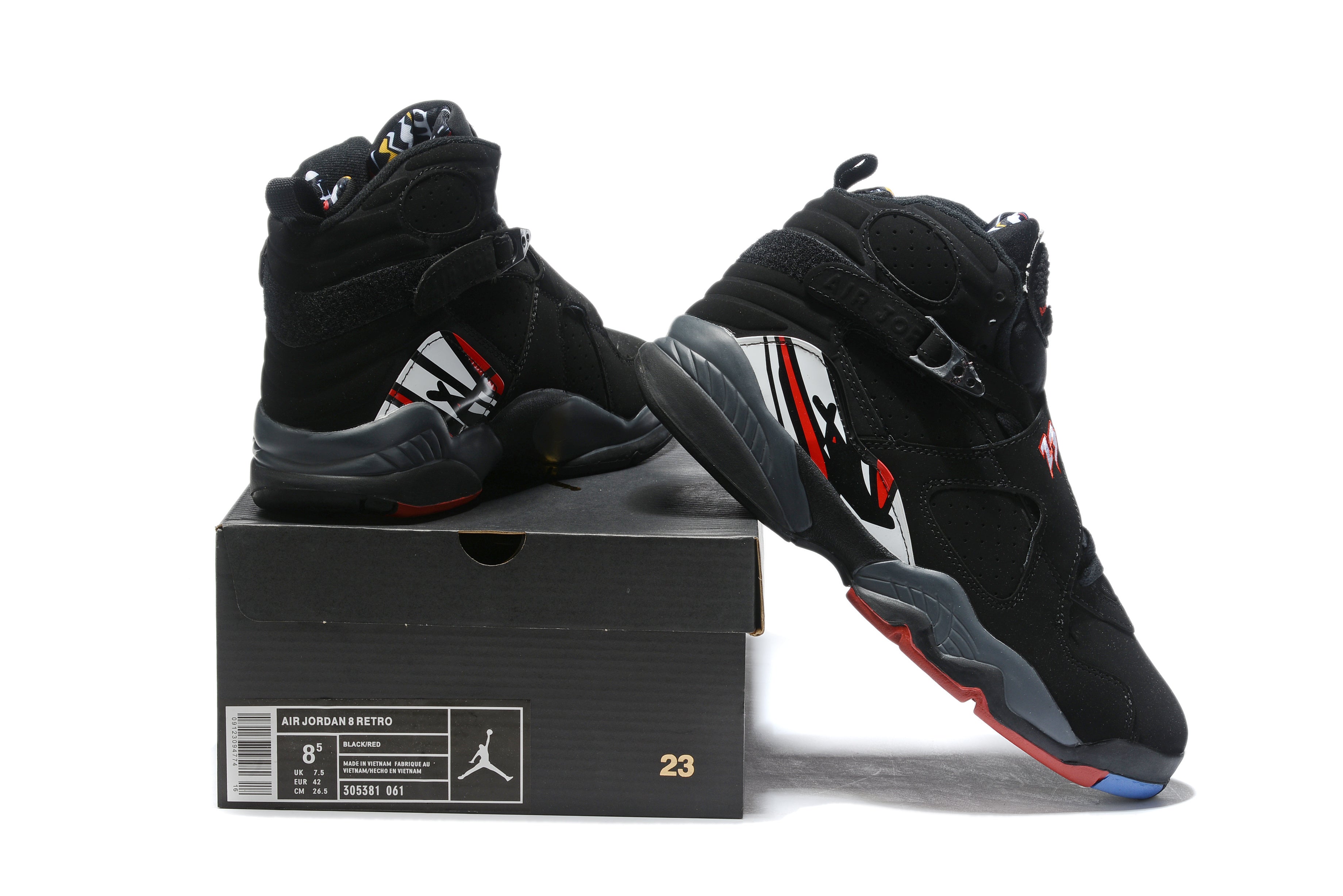 Jordan 8 – Design-Inspired "Playoffs" Custom Tribute Build AJ8-PLAYOFFS-801
