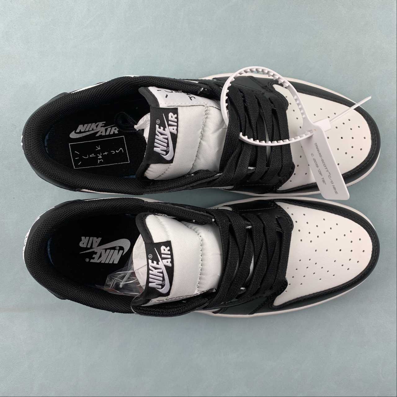 Jordan 1 Low — Design‑Inspired "Travis Scott Off‑White Fragment Collab" Custom Fantasy Build "Panda" AJ1‑TSOWFRG‑050