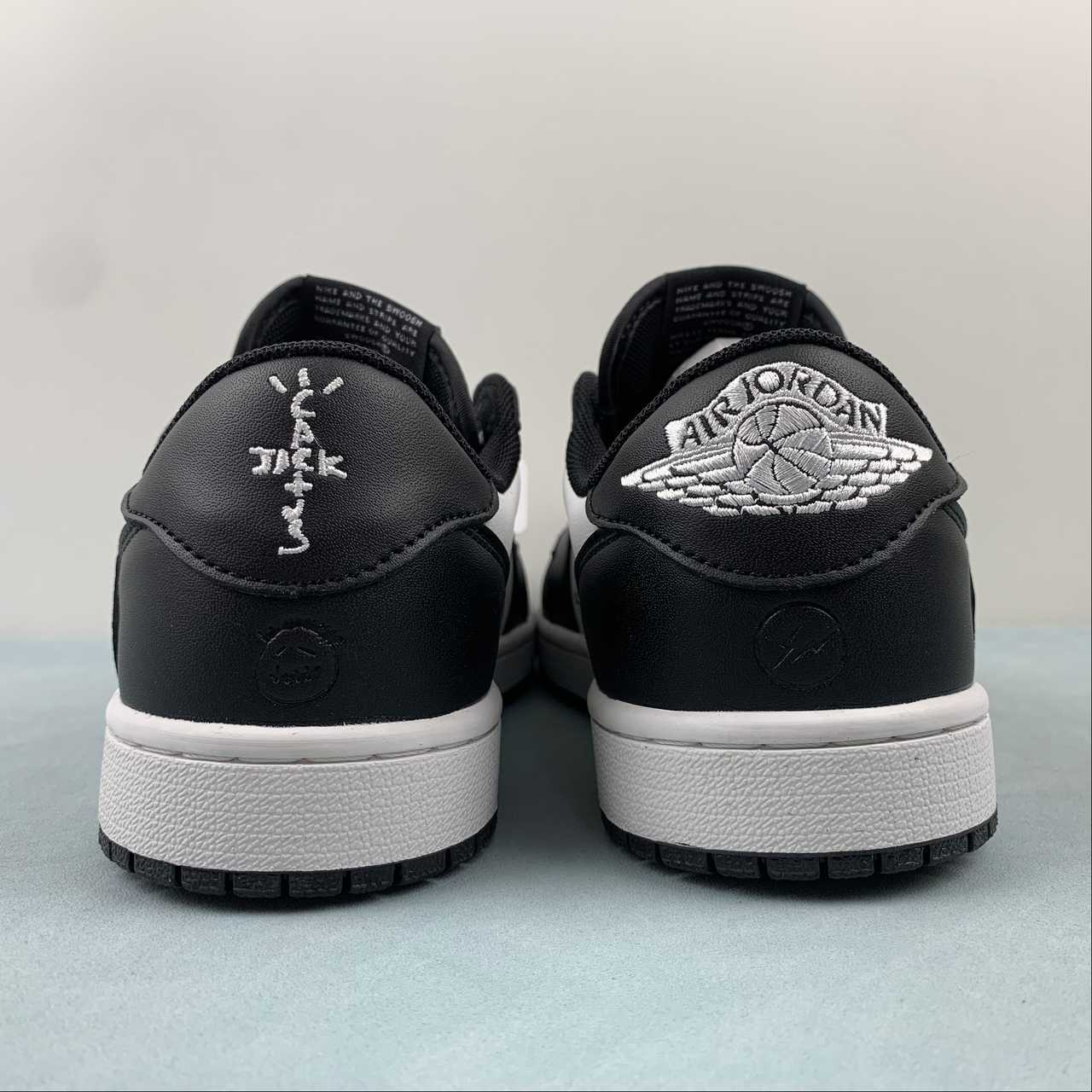 Jordan 1 Low — Design‑Inspired "Travis Scott Off‑White Fragment Collab" Custom Fantasy Build "Panda" AJ1‑TSOWFRG‑050