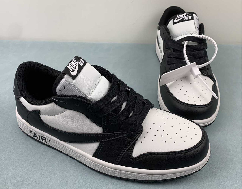 Jordan 1 Low — Design‑Inspired "Travis Scott Off‑White Fragment Collab" Custom Fantasy Build "Panda" AJ1‑TSOWFRG‑050