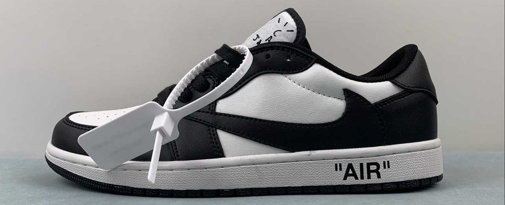 Jordan 1 Low — Design‑Inspired "Travis Scott Off‑White Fragment Collab" Custom Fantasy Build "Panda" AJ1‑TSOWFRG‑050