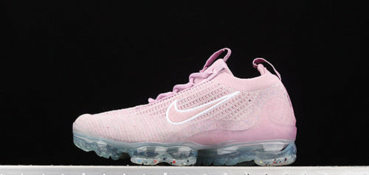 VMP‑PNKWHCLR‑010 — Nike Air VaporMax Flyknit — Pink/White/Clear — Design‑Inspired