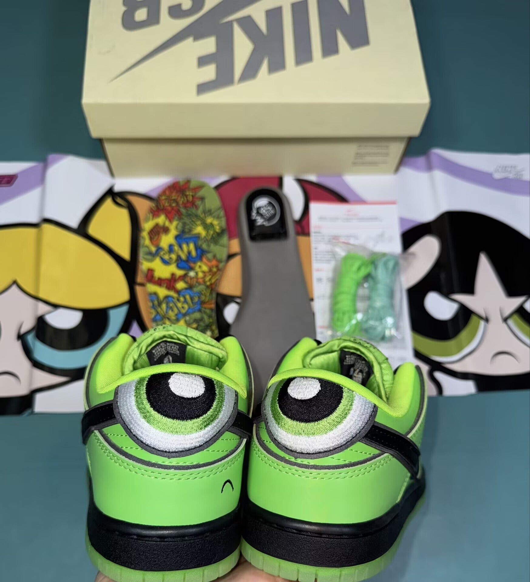 SBDNK‑033 — Nike SB Dunk Low “Powerpuff Girls Pack” — Blossom / Bubbles / Buttercup — Design‑Inspired