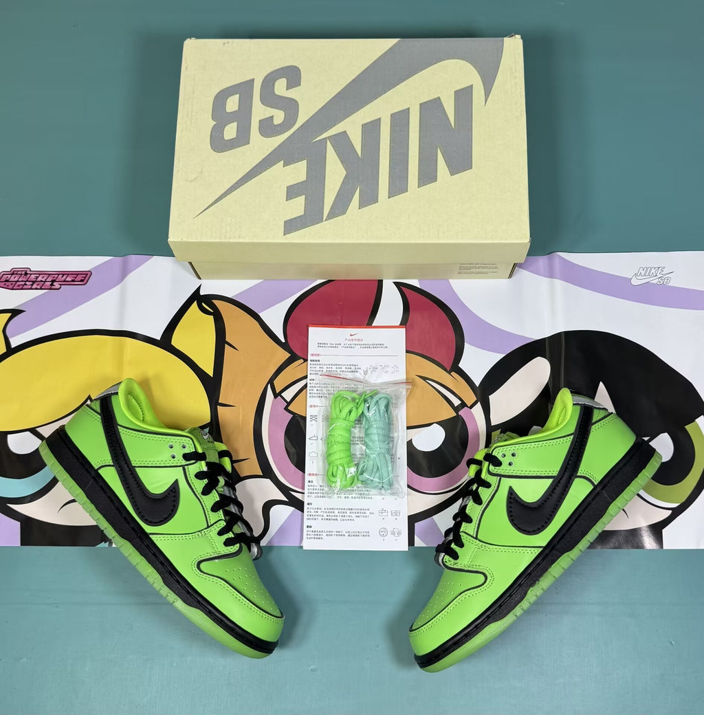 SBDNK‑033 — Nike SB Dunk Low “Powerpuff Girls Pack” — Blossom / Bubbles / Buttercup — Design‑Inspired