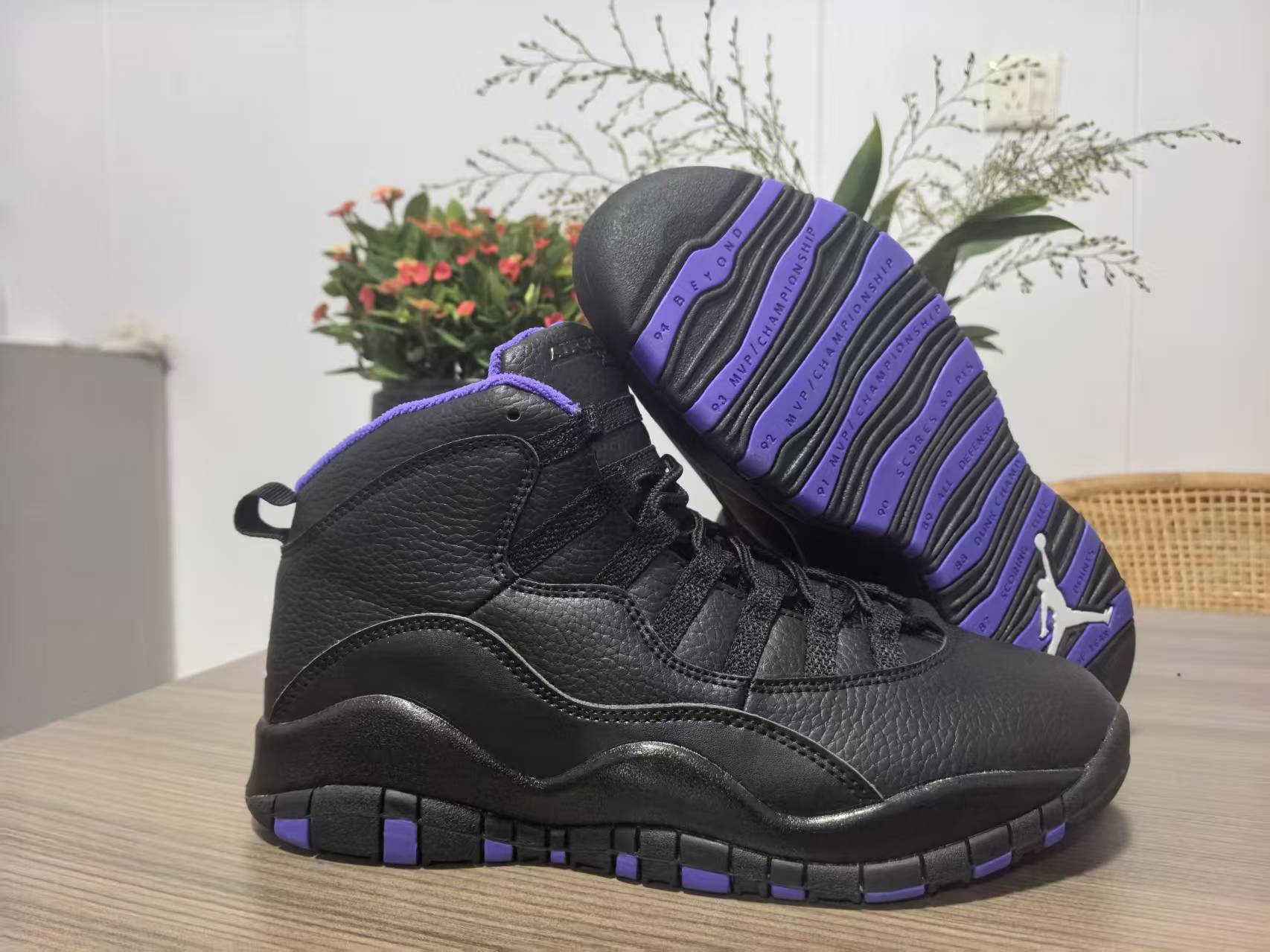 1008 — Jordan 10 “Black/Purple” — Design‑Inspired