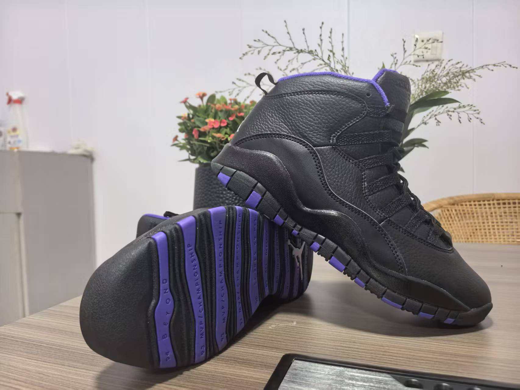 1008 — Jordan 10 “Black/Purple” — Design‑Inspired