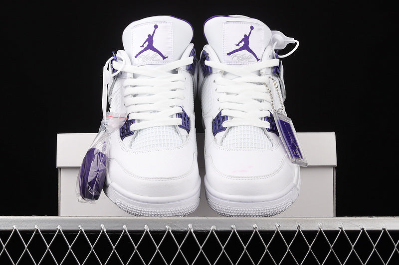 Jordan 4 – Design‑Inspired "Metallic Pack" Custom Tribute Build AJ4‑METALLIC‑418