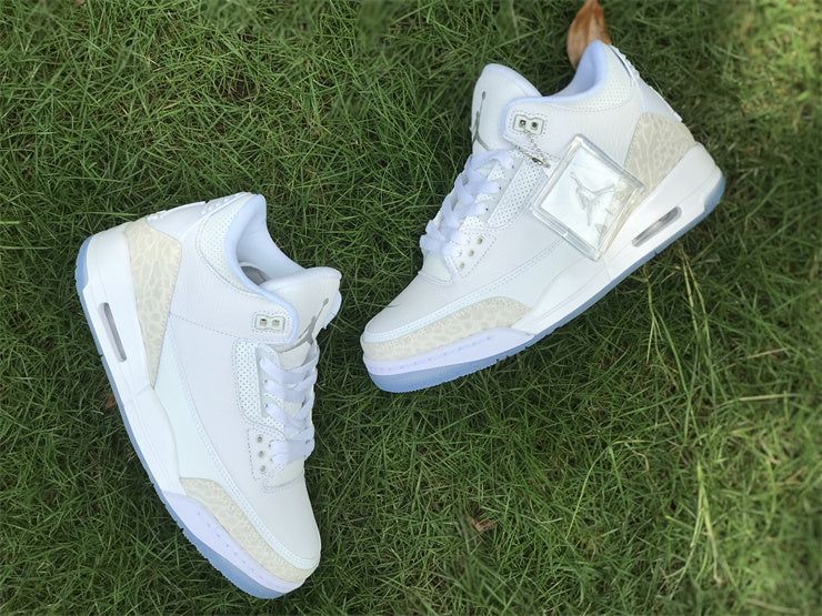 Jordan 3 - Design‑Inspired "Pure Platinum" Custom Tribute Build AJ3-PUREPLT-311