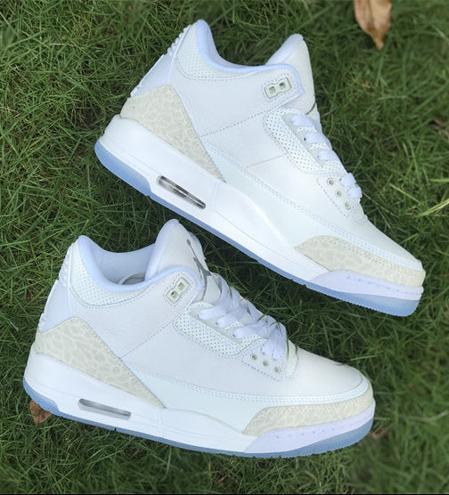 Jordan 3 - Design‑Inspired "Pure Platinum" Custom Tribute Build AJ3-PUREPLT-311
