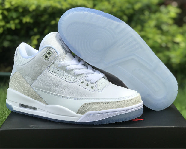 Jordan 3 - Design‑Inspired "Pure Platinum" Custom Tribute Build AJ3-PUREPLT-311