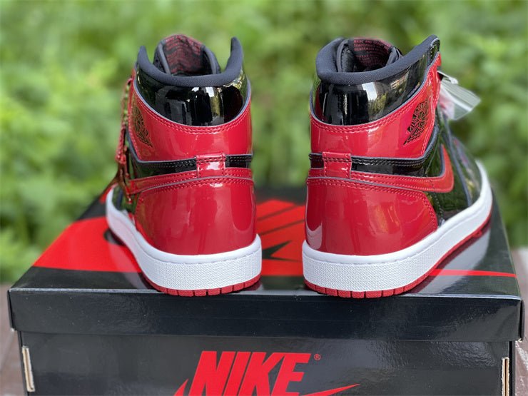 Jordan 1 High Design-Inspired - "Patent Bred" - AJ1-PATBRED-047 - Sole Revival and Redemption LLC