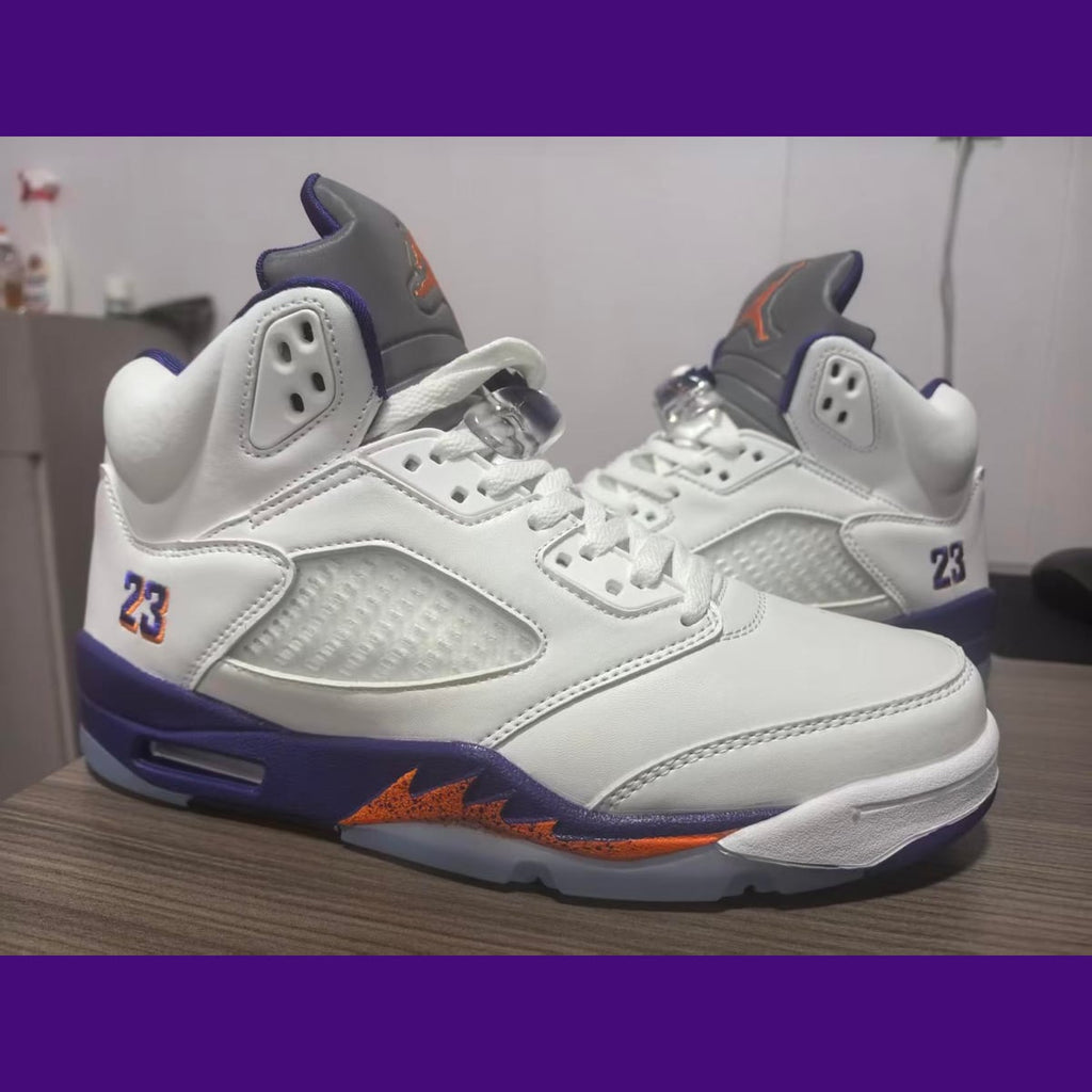 Jordan 5 Design-Inspired - "Phoenix Suns" - AJ5-PHNXSUNS-545 - Sole Revival and Redemption LLC