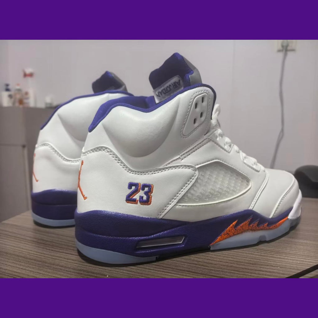 Jordan 5 Design-Inspired - "Phoenix Suns" - AJ5-PHNXSUNS-545 - Sole Revival and Redemption LLC