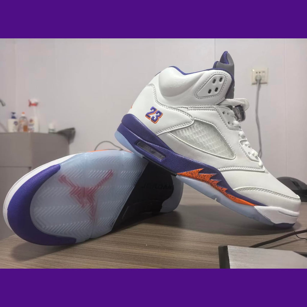 Jordan 5 Design-Inspired - "Phoenix Suns" - AJ5-PHNXSUNS-545 - Sole Revival and Redemption LLC