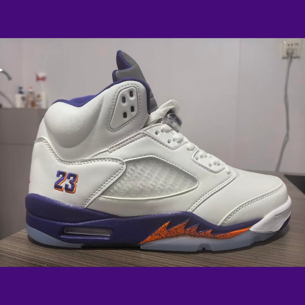 Jordan 5 Design-Inspired - "Phoenix Suns" - AJ5-PHNXSUNS-545 - Sole Revival and Redemption LLC