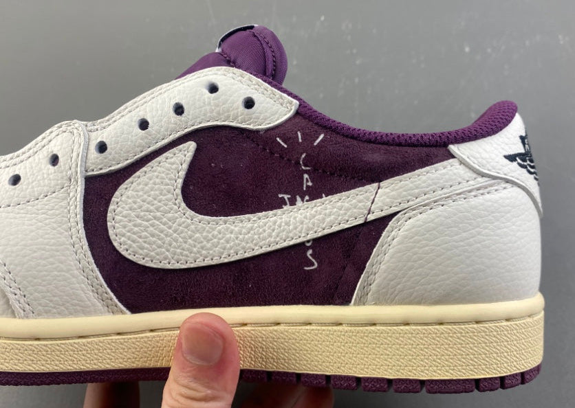 Jordan 1 Low Design-Inspired - Travis Scott - Cactus Jack "Plums" Custom Fantasy Build - TS-JRDNS-062
