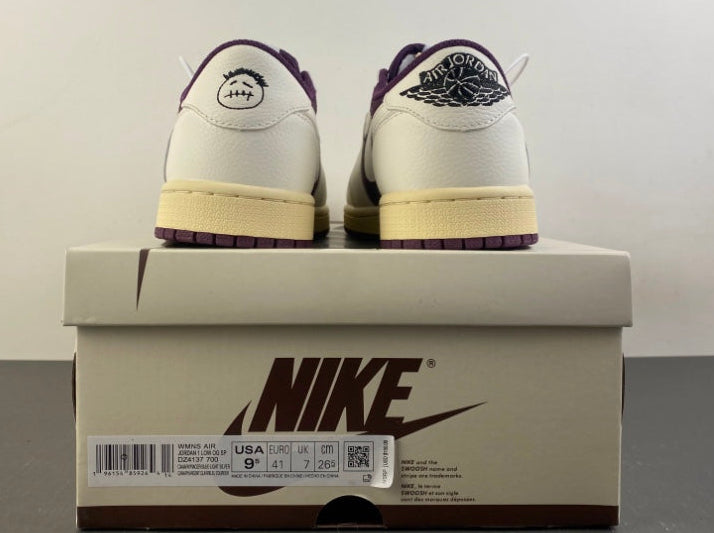 Jordan 1 Low Design-Inspired - Travis Scott - Cactus Jack "Plums" Custom Fantasy Build - TS-JRDNS-062