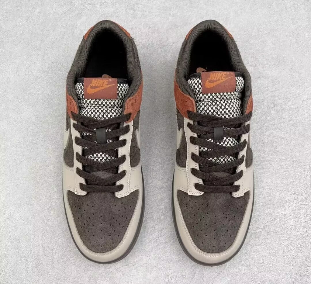SBDNK‑020 — Nike SB Dunk Low “Red Panda” — Rust/Brown/Off‑White — Design‑Inspired