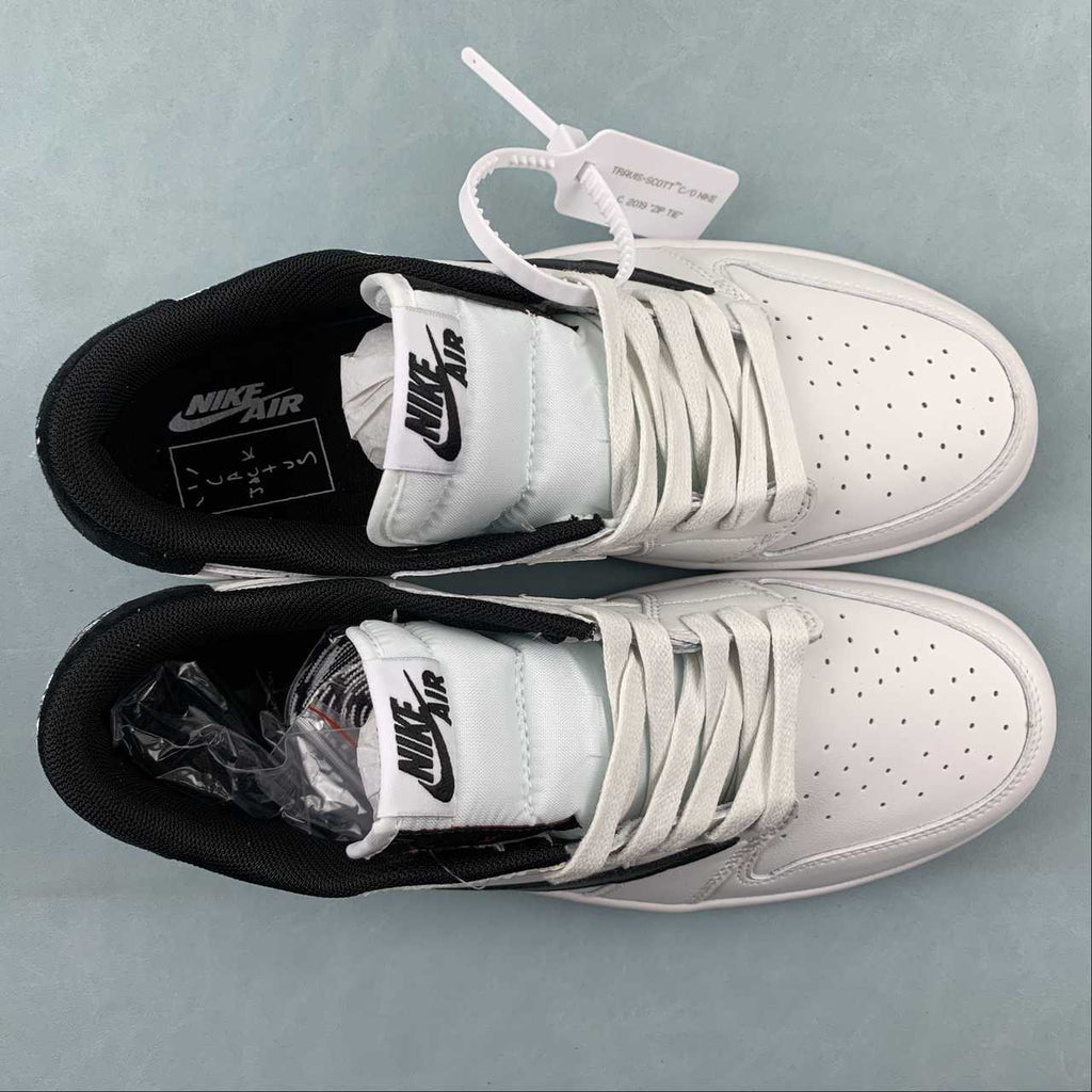 Jordan 1 Low — Design‑Inspired "Travis Scott Off‑White Fragment Collab" Custom Fantasy Build "Reverse Panda" AJ1‑TSOWFRG‑051