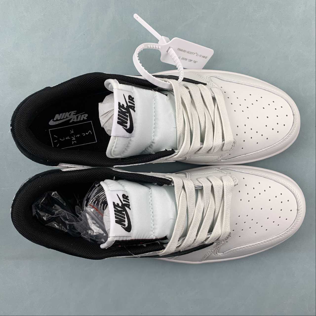 Jordan 1 Low — Design‑Inspired "Travis Scott Off‑White Fragment Collab" Custom Fantasy Build "Reverse Panda" AJ1‑TSOWFRG‑051