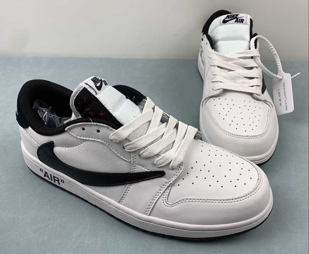 Jordan 1 Low — Design‑Inspired "Travis Scott Off‑White Fragment Collab" Custom Fantasy Build "Reverse Panda" AJ1‑TSOWFRG‑051