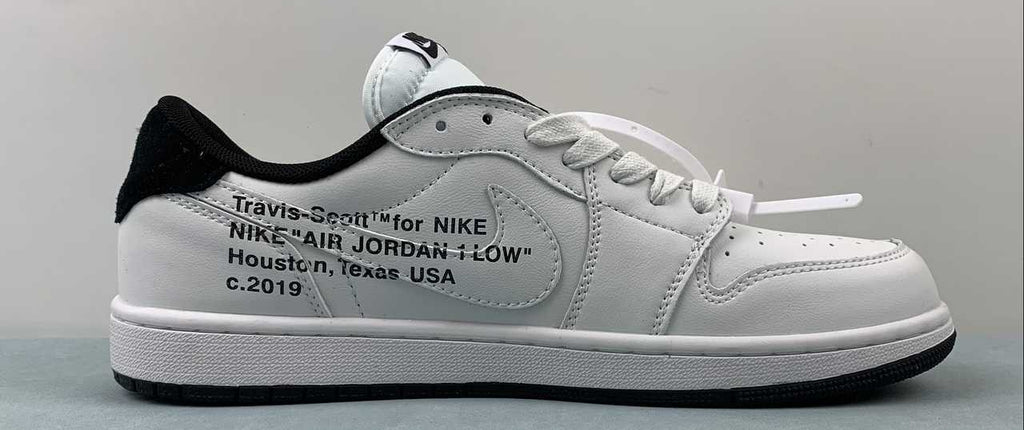 Jordan 1 Low — Design‑Inspired "Travis Scott Off‑White Fragment Collab" Custom Fantasy Build "Reverse Panda" AJ1‑TSOWFRG‑051